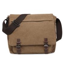 Bolsa de ombro Messenger Dasein Vintage Canvas Brown 15 polegadas