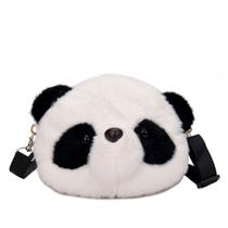 Bolsa de ombro Messenger Faux Fur Panda Daily para crianças Bolsa de ombro Messenger Faux Fur Panda Daily para crianças