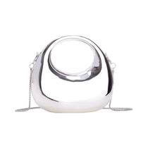Bolsa De Ombro Mini Dourada De Acrílico Brilhante De Luxo Designer Formato Divertido Para Festa E