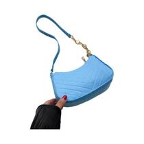 Bolsa De Ombro Mini Feminina De Feltro, Bolsa De Mão Em Forma De Meia-Lua, Bolsa Saddle 2024
