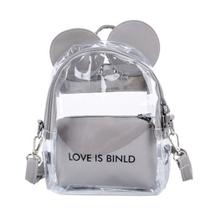 Bolsa de ombro MOSSTYUS em PVC transparente holográfico para mulheres rosa