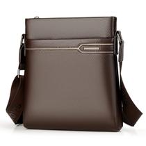 Bolsa de ombro PAHVRION masculina de couro marrom grande