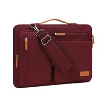 Bolsa de ombro para laptop MOSISO 360 Protective 17-17.3" vinho vermelho