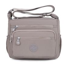 Bolsa de ombro Pealwel feminina espaçosa impermeável de nylon cáqui Bolsa de ombro Pealwel feminina espaçosa impermeável de nylon cáqui