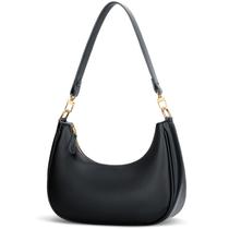 Bolsa de Ombro Pequena KKXIU em Couro PU em Forma de Crescente Bolsa de Ombro Pequena KKXIU em Couro PU em Forma de Crescente