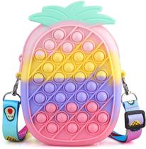 Bolsa de Ombro Pop Bolsa Fidget Sensory Toys, Abacaxi Colorido Crossbody Bag Push It Pop Bubble Bonito Material Escolar Mochila Aliviar o Stress Silicone Wallet Bolsa de Ombro Pop Bolsa Fidget Sensory Toys, Abacaxi Colorido Crossbody Bag Push It Pop Bubble Bonito Material Escolar Mochila Aliviar o Stress Silicone Wallet
