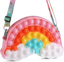 Bolsa de ombro Pop Fidget Toy GOHEYI Rainbow Clouds Design Bolsa de ombro Pop Fidget Toy GOHEYI Rainbow Clouds Design