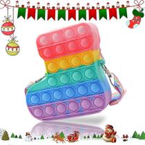 Bolsa de ombro Pop Push 2 em 1 Popit Silicone Purse Bubble Fi