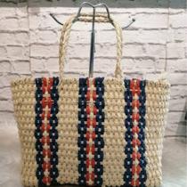 Bolsa De Ombro Praia Interlaçada Listrada Moda Verão Elegante Feminina Mulher Clássica
