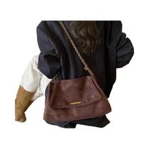 Bolsa De Ombro Retro De Grande Capacidade Para Mulheres Em Suede Sintético, Leve, Com Cadeado, Bolsa Bolsa De Ombro Retro De Grande Capacidade Para Mulheres Em Suede Sintético, Leve, Com Cadeado, Bolsa