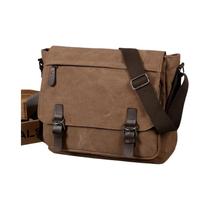 Bolsa De Ombro Retro De Lona De Grande Capacidade Para Homens, Ideal Para Viagens De Negócios E Uso