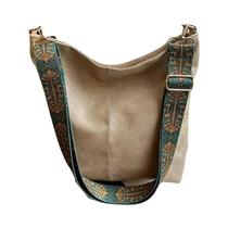 Bolsa de Ombro Retrô Feminina em PU - Grande Capacidade e Alça Ajustável