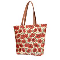 Bolsa de ombro Sacola Signare Tapestry Poppy Flower Design Bolsa de ombro Sacola Signare Tapestry Poppy Flower Design