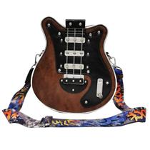 Bolsa de ombro tiracolo Lyuxhetaokdiq em forma de guitarra em couro PU