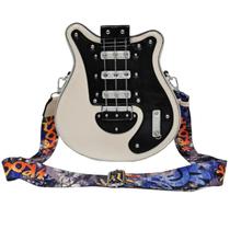 Bolsa de ombro tiracolo Lyuxhetaokdiq em forma de guitarra em couro PU