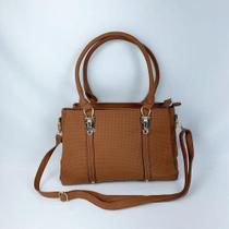 Bolsa De Ombro Tote Tranversal Grande Com Alça De Mão marrom