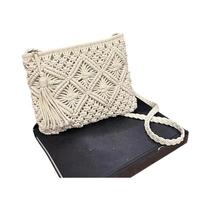 Bolsa De Ombro Trançada De Moda Feminina Para O Verão, Bolsa De Praia Com Franjas E Design Oco Bolsa De Ombro Trançada De Moda Feminina Para O Verão, Bolsa De Praia Com Franjas E Design Oco
