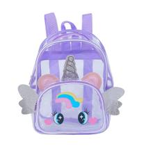Bolsa de ombro transparente MOSSTYUS Women Lady Unicorn Purple Bolsa de ombro transparente MOSSTYUS Women Lady Unicorn Purple
