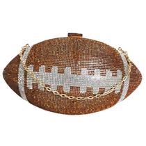 Bolsa de ombro transversal Lyuxhetaokdiq em forma de futebol marrom Bolsa de ombro transversal Lyuxhetaokdiq em forma de futebol marrom