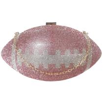 Bolsa de ombro transversal Lyuxhetaokdiq em forma de futebol rosa Bolsa de ombro transversal Lyuxhetaokdiq em forma de futebol rosa