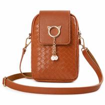 Bolsa de ombro transversal para celular com borla de pérola Bolsa de ombro transversal para celular com borla de pérola