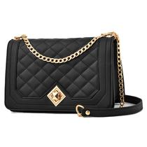 Bolsa de ombro Travistar Lingge em material vegano preto