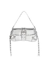 Bolsa de ombro Verdusa Y2K Bolsa Rivet Punk Hobo Silver