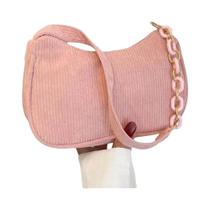 Bolsa De Ombro Vintage Em Corduroy Para Mulheres, Casual E Macia, Com Zíper, Para Outono E Inverno Bolsa De Ombro Vintage Em Corduroy Para Mulheres, Casual E Macia, Com Zíper, Para Outono E Inverno