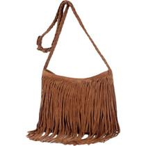 Bolsa de Ombro Vintage Wokex - Couro Polar Suede com Borla