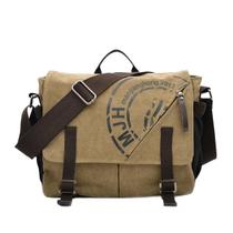 Bolsa de ombro Wokex Canvas para homens, moda coreana - cáqui