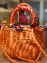 Bolsa de palha arco iris