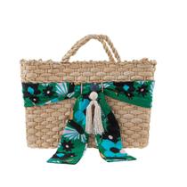 Bolsa De Palha Com Pingente Tropical Green - Secret Beach