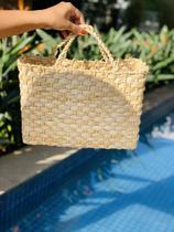 Bolsa de palha de milho natural n3 trama fechada