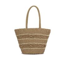 Bolsa de Palha Feminina - Alça de Ombro, Tassel Decorativo, Espaçosa, Estilo Praia e Verão Bolsa de Palha Feminina - Alça de Ombro, Tassel Decorativo, Espaçosa, Estilo Praia e Verão
