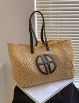 Bolsa de Palha feminina Grande Blogueira Praia luxo Moda