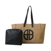 Bolsa De Palha Trançada De Grande Capacidade Para Mulheres, Estilo Étnico, Bolsa De Ombro Casual Bolsa De Palha Trançada De Grande Capacidade Para Mulheres, Estilo Étnico, Bolsa De Ombro Casual