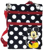 Bolsa de Passaporte Disney Mickey Mouse - Estampa Preta para Viagem