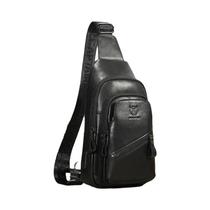 Bolsa de Peito Masculina de Couro BULLCAPTAIN - Grande Capacidade - Estilo Casual 2023