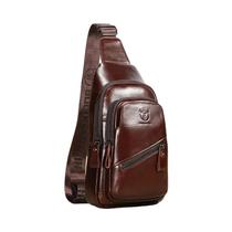 Bolsa de Peito Masculina de Couro BULLCAPTAIN - Grande Capacidade - Estilo Casual 2023 Bolsa de Peito Masculina de Couro BULLCAPTAIN - Grande Capacidade - Estilo Casual 2023