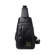 Bolsa De Peito Masculina De Couro Com Carregamento USB, Marca De Luxo Kangaroo, Bolsa De Ombro Para