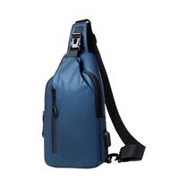 Bolsa De Peito Multifuncional Masculina Com Porta USB E Alça Ajustável Para Deslocamento Diário Bolsa De Peito Multifuncional Masculina Com Porta USB E Alça Ajustável Para Deslocamento Diário
