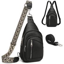 Bolsa de peito MYHOZEE Sling Bag unissex de material sintético anti-roubo