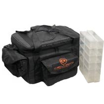 Bolsa de pesca apetrechos c3 fishing - c/ 2 estojos - alta qualidade - grande