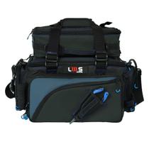 Bolsa de Pesca Lumis Defender em Nylon com Compartimento Superior Removível e Dois Estojos para Iscas e Acessórios Bolsa de Pesca Lumis Defender em Nylon com Compartimento Superior Removível e Dois Estojos para Iscas e Acessórios