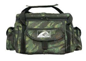 Bolsa de Pesca Porta Estojos, Acessórios e Tralha Cor Camuflada