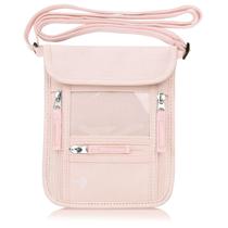 Bolsa de Pescoço WALNEW com Bloqueio RFID - Porta Passaporte Rosa Bolsa de Pescoço WALNEW com Bloqueio RFID - Porta Passaporte Rosa