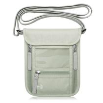 Bolsa de Pescoço WALNEW com Bloqueio RFID - Suporte para Passaporte - Verde Claro Bolsa de Pescoço WALNEW com Bloqueio RFID - Suporte para Passaporte - Verde Claro