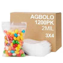 Bolsa de plástico AGBOLO 1200 unidades para joias, comprimido de 7 x 10 cm que pode ser fechado novamente Bolsa de plástico AGBOLO 1200 unidades para joias, comprimido de 7 x 10 cm que pode ser fechado novamente