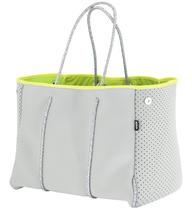 Bolsa de Playa Tote QOGiR de Neopreno con Bolsillo Interior con Cierre Gris Bolsa de Playa Tote QOGiR de Neopreno con Bolsillo Interior con Cierre Gris