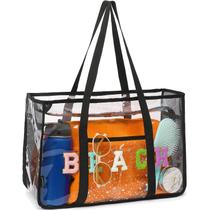 Bolsa de Playa Transparente Fammart para Mujer, Bolso Grande Impermeable para Piscina Bolsa de Playa Transparente Fammart para Mujer, Bolso Grande Impermeable para Piscina